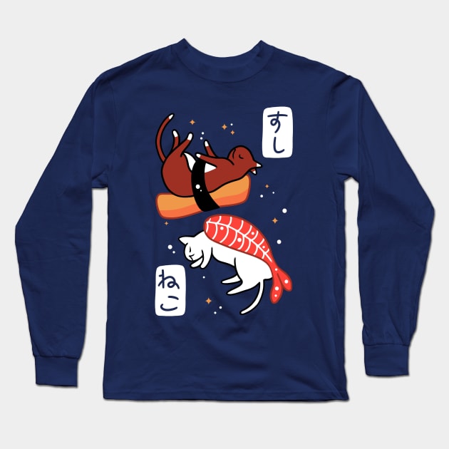 Neko sushi Long Sleeve T-Shirt by Pescapin